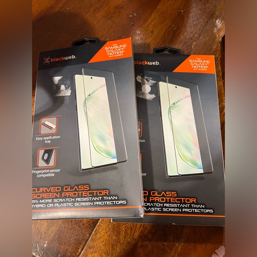 Blackweb Samsung Galaxy Note10 curved glass screen protector (2) NEW